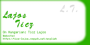 lajos ticz business card